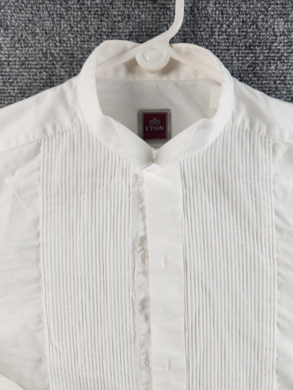 Eton Formal Wing Collar 15.5 French Cuff White Button Up Business Solid Men